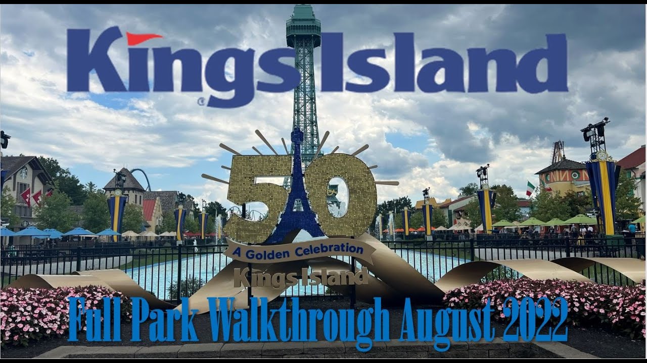 Kings Island Park Walkthrough August 2022 (No Commentary) (Raw Footage)
