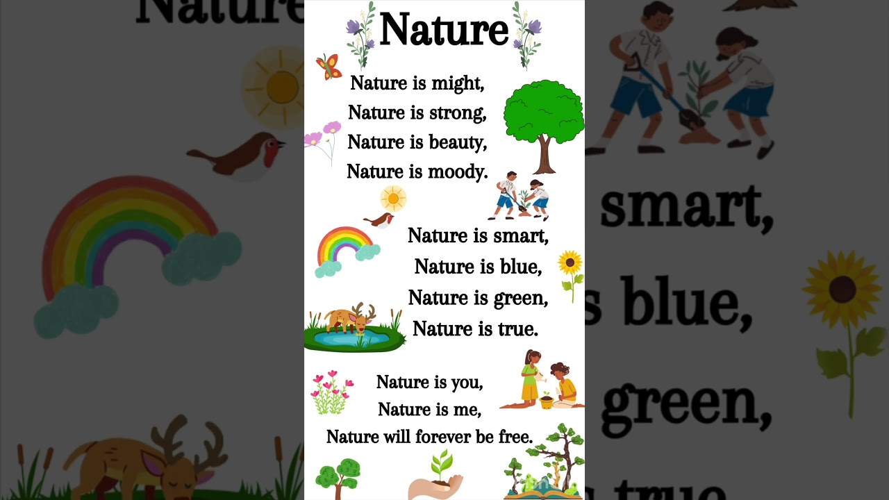 Nature Poem 🌳 |  English Poem for Kids | Poem in English for Kids | Learn English | Simple English