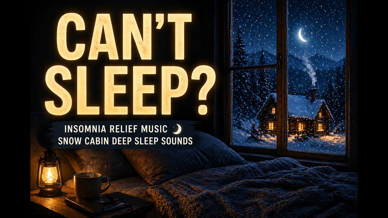 Quiet Winter Cabin at Night | Soft Piano and Violin for Deep Sleep