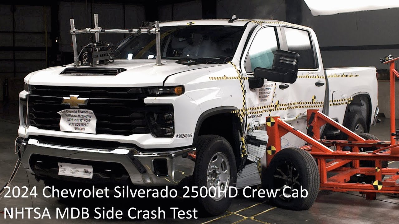 2024 Chevrolet Silverado / GMC Sierra 2500 / 3500 HD Crew Cab NHTSA MDB Side Crash Test