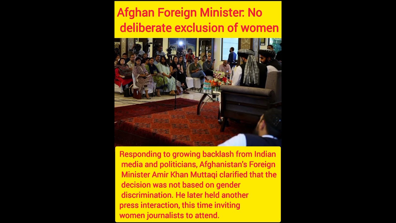 Not Intentional Snub:Taliban minister at press meet redo with woman journalist|bworldnews|