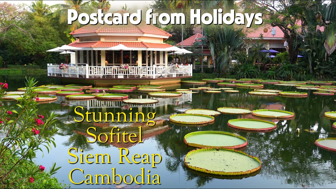 Postcard from Holidays. Stunning gardens at Sofitel Siem Reap, Cambodia