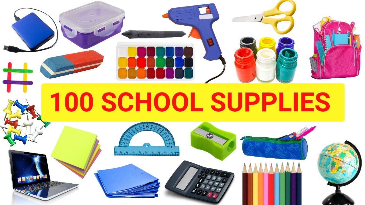 School Supplies Name | 100 School Supplies In English | School Supplies And Classroom Vocabulary