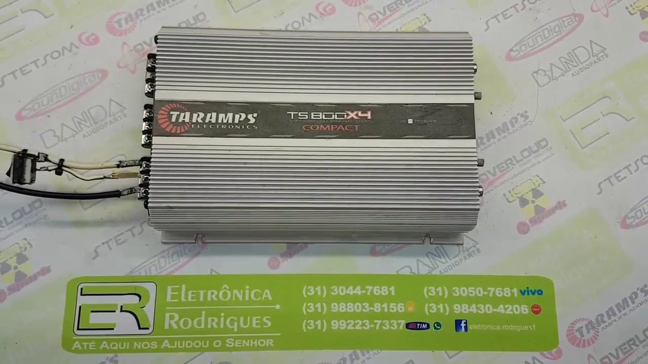 DICA de MANUTENÇÃO -  TARAMPS TS800X4 COMPACT - não tem saida queimada porem não sai SOM