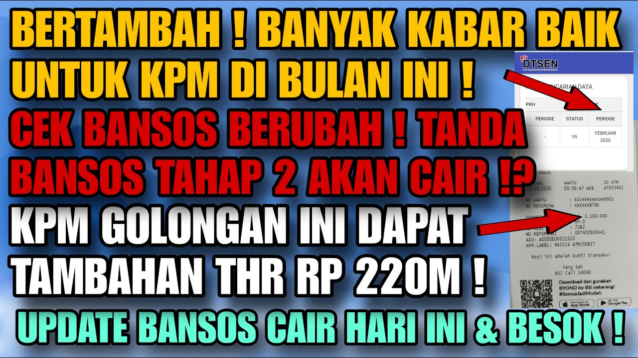ADA THR TAMBAHAN LAGI !? KPM CEK STATUS CEK BANSOS BERUBAH ! TANDA DAPAT BANSOS TAHAP 2 2026 !