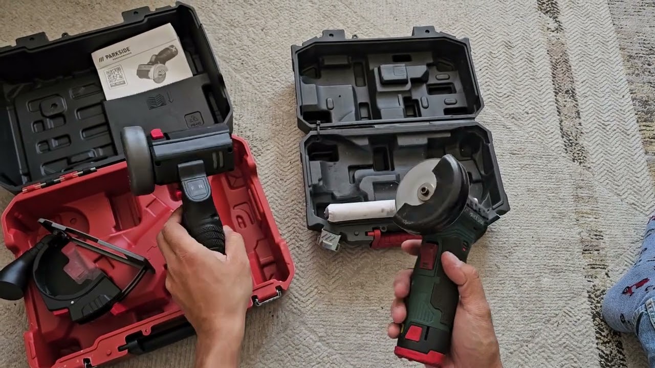 Parkside cordless angle grinder PPWSA 12 A1 VS PWSA 12 B1