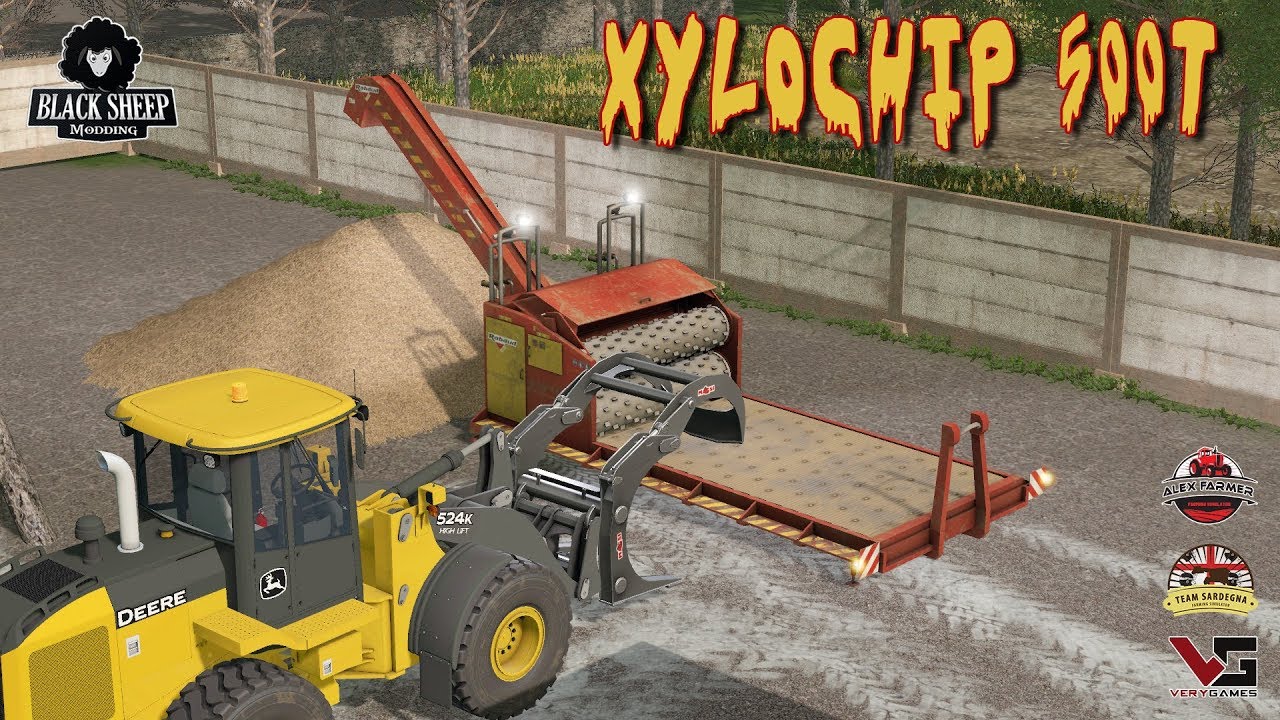 WOOD CHIPPER XYLOCHIP 500T BLACKSHEEP MODDING - FARMING SIMULATOR 17 ALEX FARMER