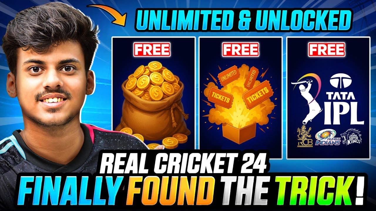 RC 24 *New Unlimited Coins & Tickets Trick*  - Instant Tickets & Coins 😎🔥 - Real Cricket 24 Gameplay