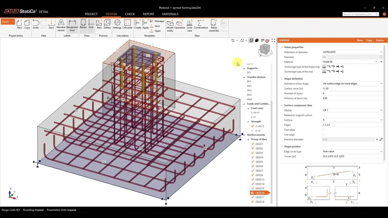 IDEA StatiCa Detail 3D and 2D for Concrete Design (ACI)