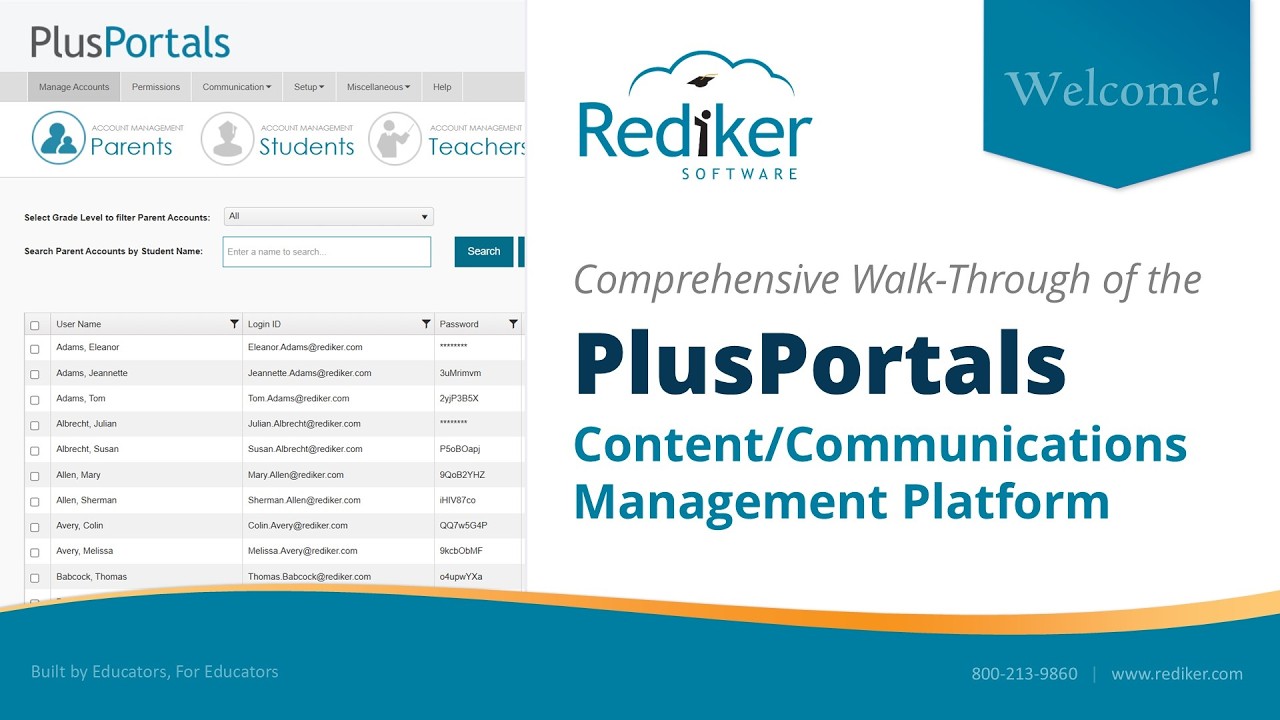 Comprehensive Walk-Through of the PlusPortals Content/Communications Platform for K-12 Schools