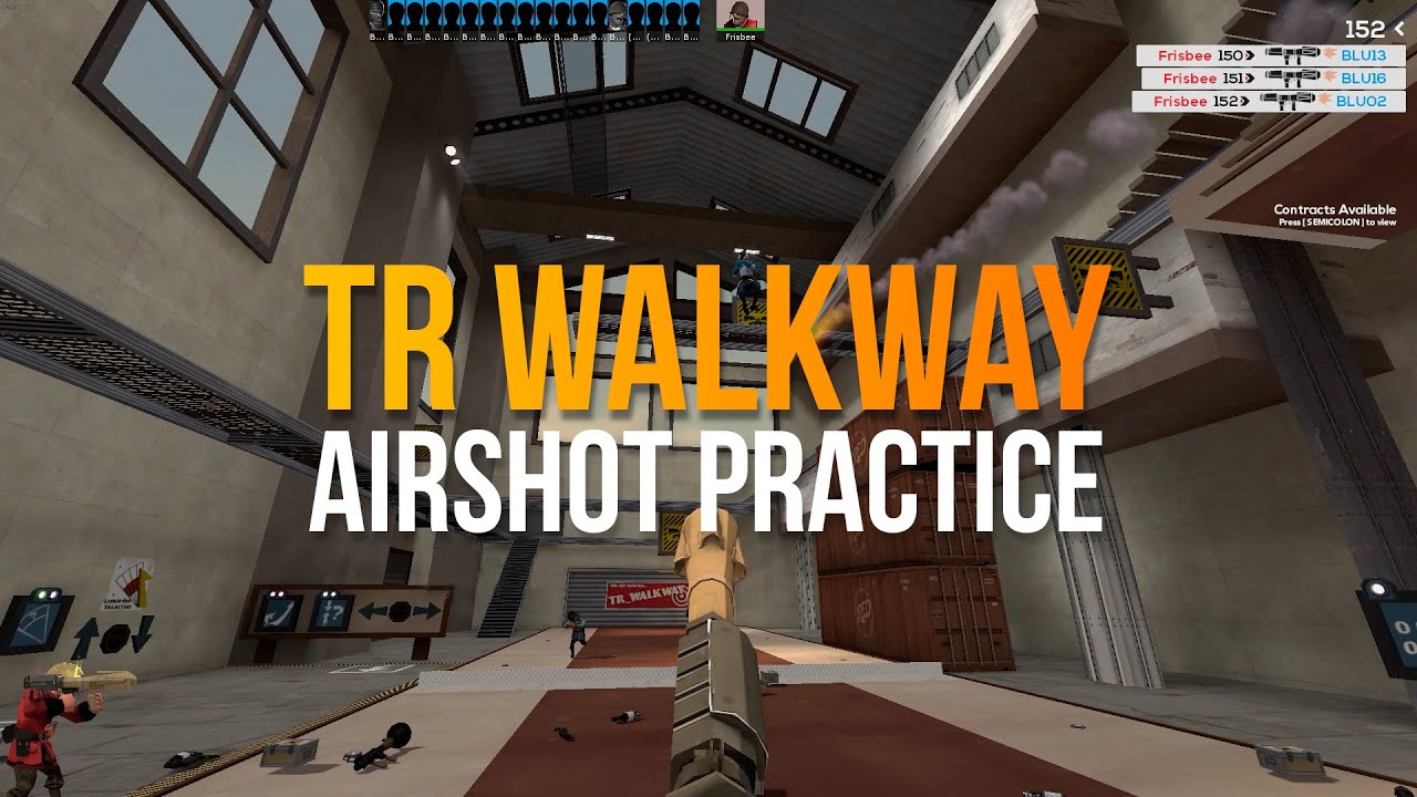 Обучение стрельбе из воздуха TF2 на TR_Walkway