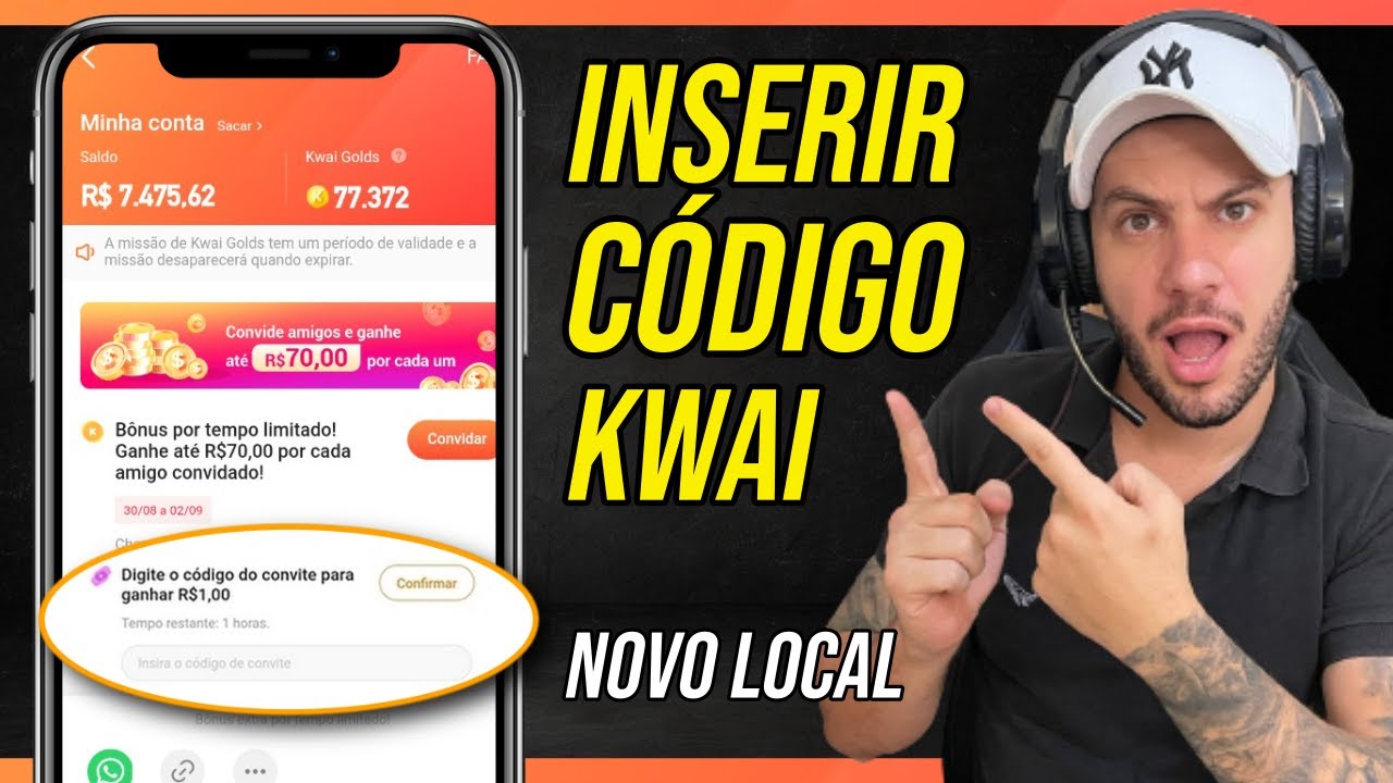 (2026) COMO COLOCAR C&Oacute;DIGO KWAI Aprenda a vincular o c&oacute;digo e ganhar dinheiro com kwai