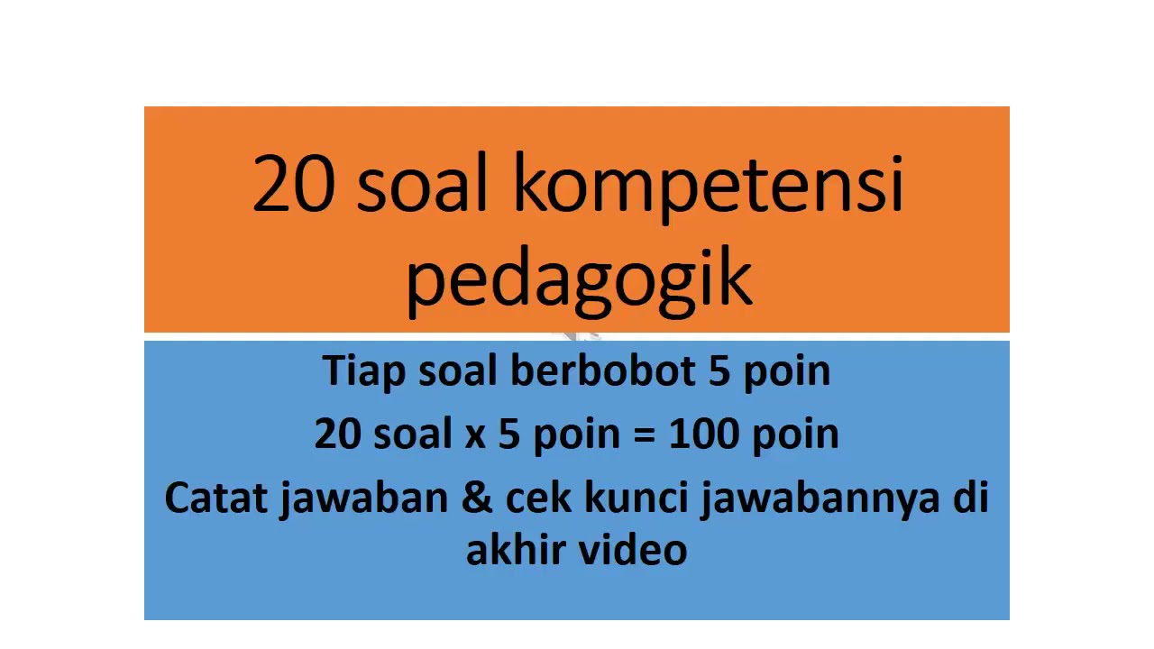 MINI TRYOUT PPPK GURU | KOMPETENSI PEDAGOGIK