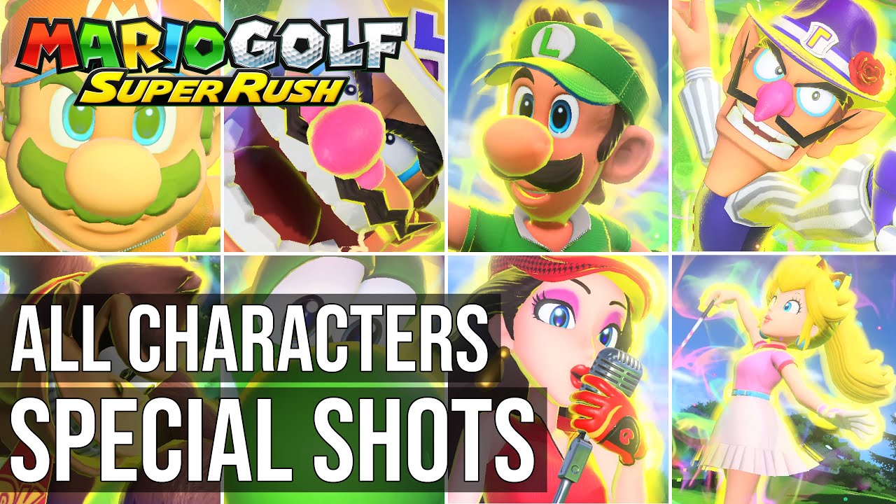 All Special Shots Animations - All Characters Specials Shots - Mario Golf Super Rush