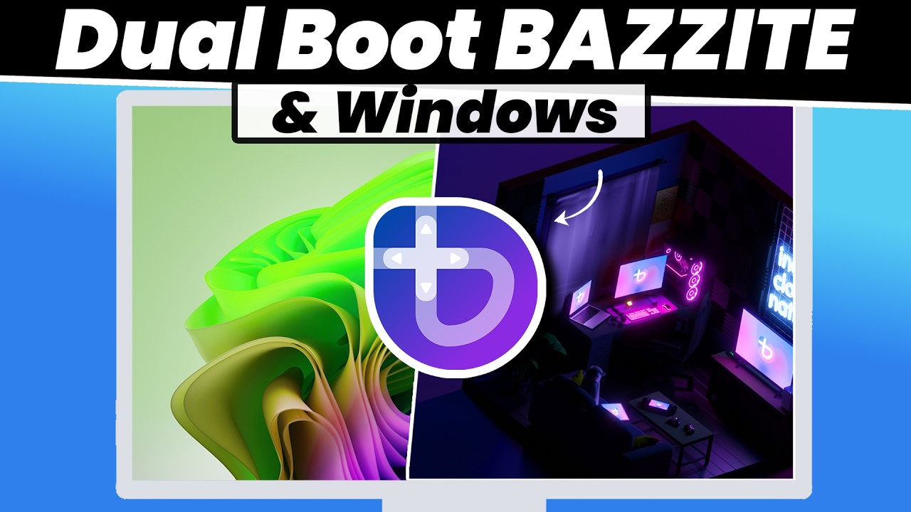Как установить BAZZITE Linux и Windows 11 в режиме двойной загрузки (ПРОСТОЙ СПОСОБ)