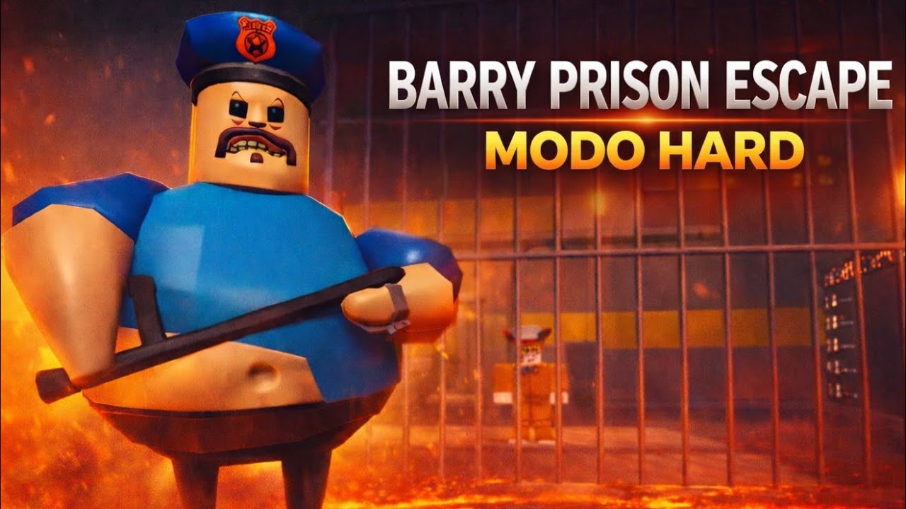 BARRY'S PRISON RUN!(MODO HARD) ROBLOX OBBY GAMEPLAY WALKTHROUGH 4K 