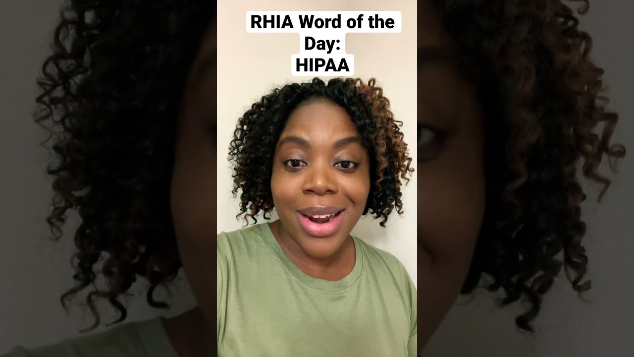 HIPAA- RHIA Word of the Day #rhiaessential#healthit #ahima #rhia