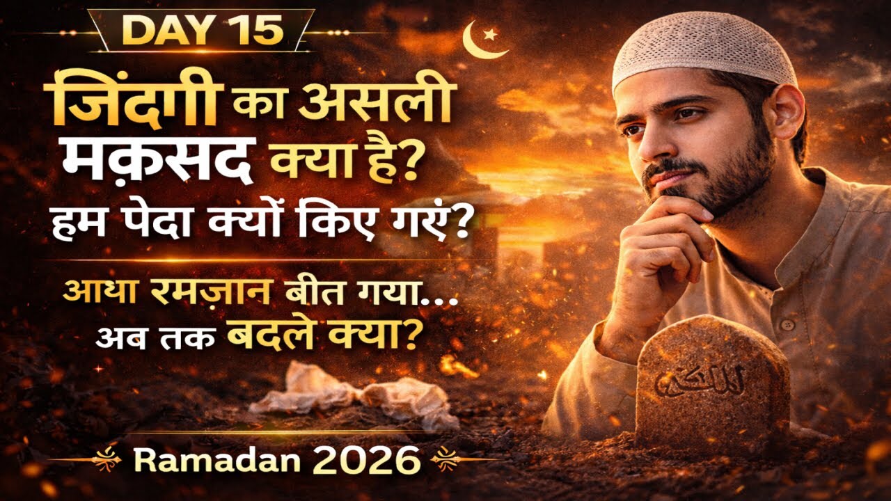 Day 15 Ramadan 🌙 | ज़िंदगी का असली मक़सद क्या है? | हम पैदा क्यों किए गए? | Powerful Reminder