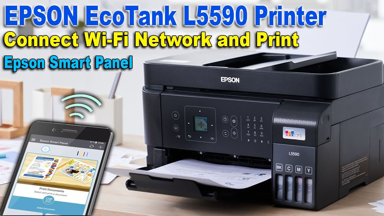 Принтер Epson EcoTank L5590 Подключитесь к сети Wi-Fi и печатайте с помощью приложения Epson Smar...