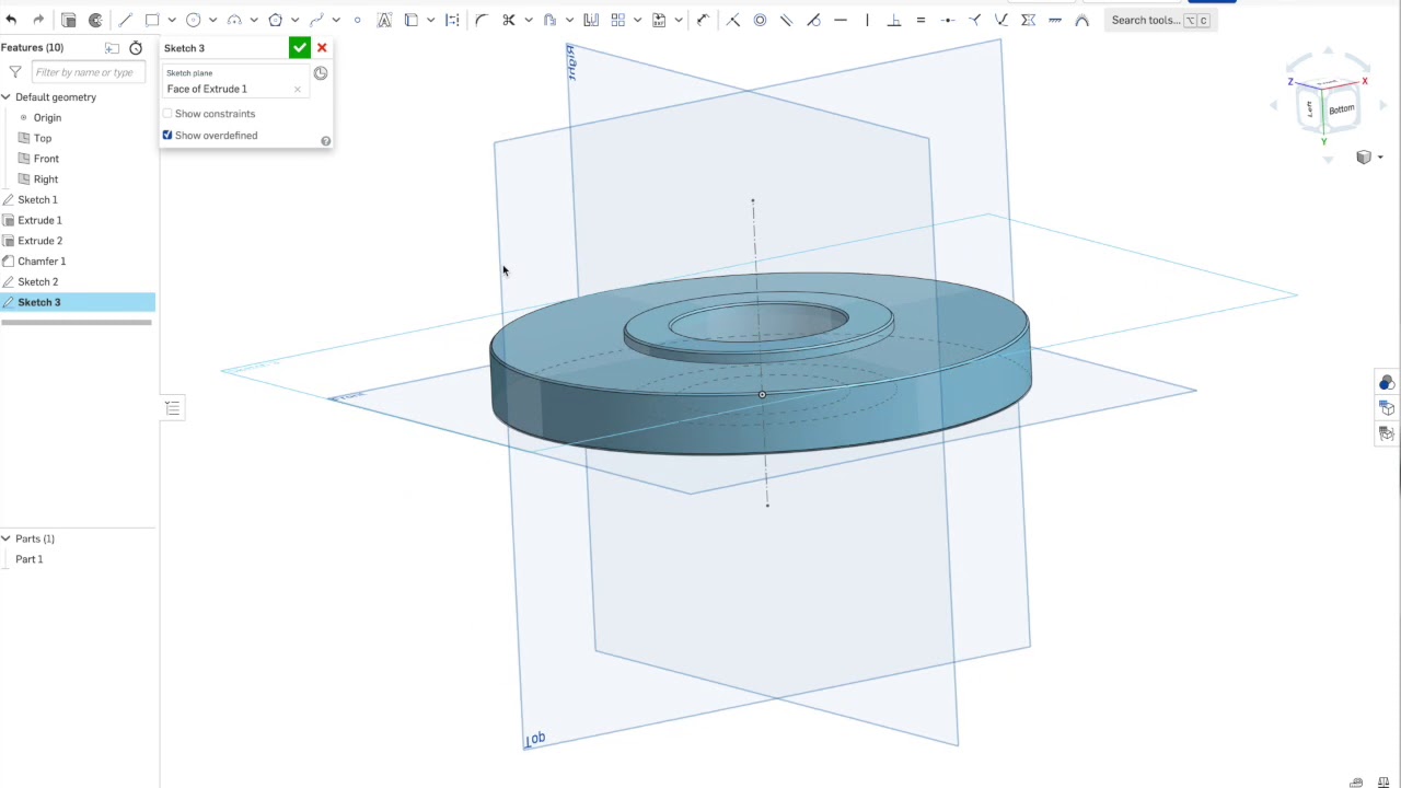OnShape 8: repeticiones axiales