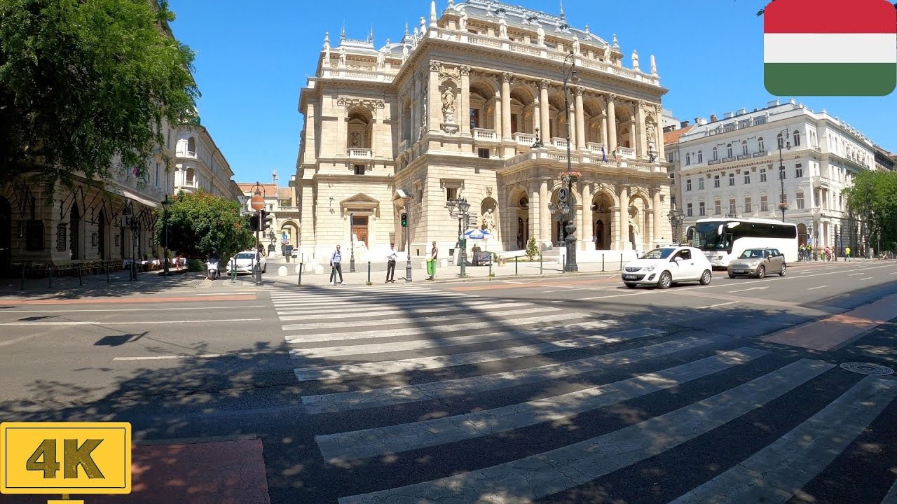 Andrássy Avenue (Expensive shopping street) in Budapest, Hungary | Spring【4K】