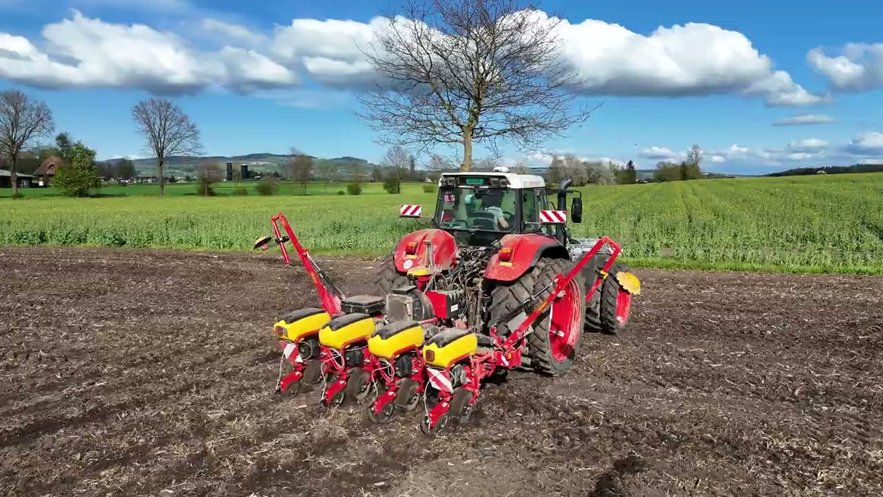 Maissaat mit hohen Geschwindigkeiten mit Väderstad Tempo 🇨🇭🌽