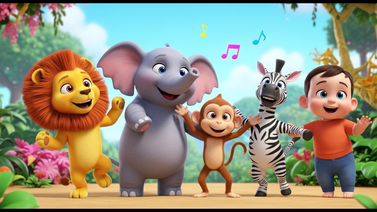 Jungle Friends Dance 🦁🐘🎵 | Fun Animal Dance Song for Babies