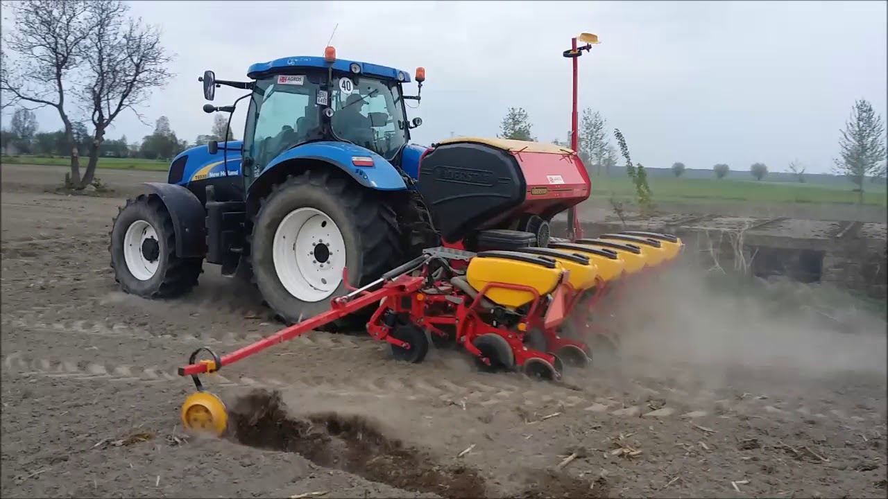 Siew kukurydzy 2018 Test VADERSTAD TEMPO  T6 /Kuhn maxima /2 New Holland
