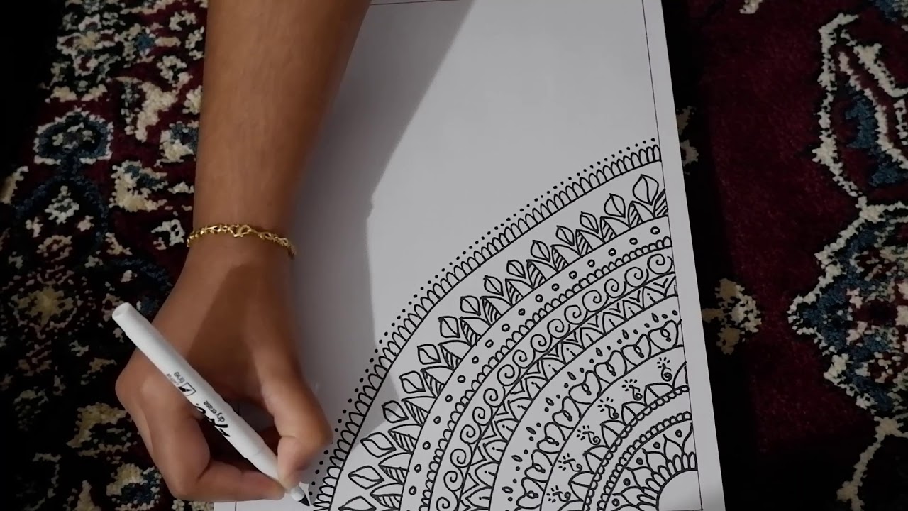 Mandala Art/ Relaxing Mandala with music/Mandala for sleep/Beginners Mandala with therapeutic music