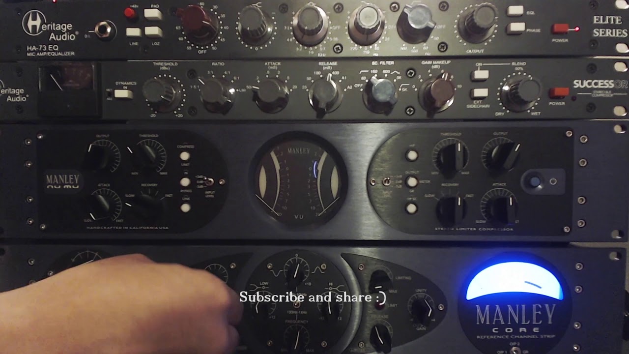 Mixing Vocals with Heritage Audio and Manley using Pipeline XT in Studio One (No Talking).