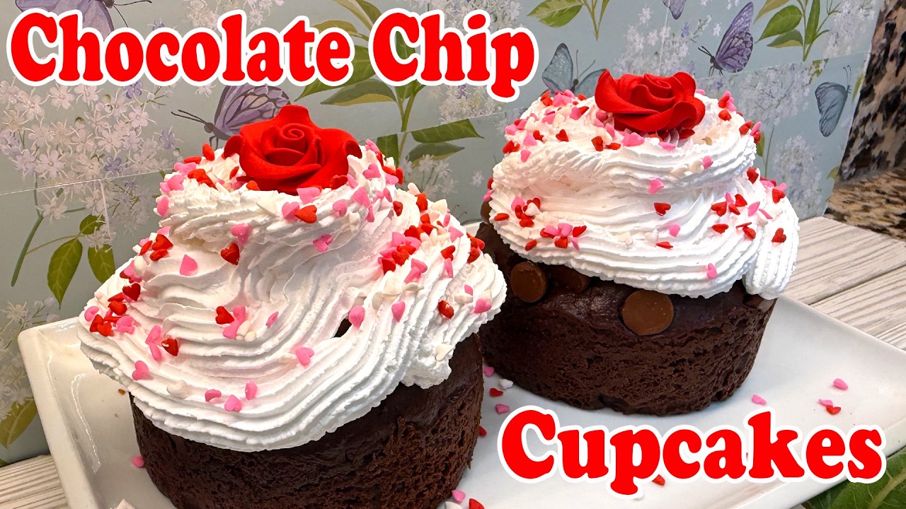 Chocolate Chip Cupcakes That'll Steal Your Heart This Valentine's Day