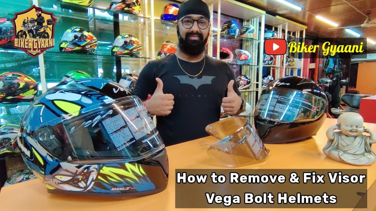 Как снять и починить козырек | Шлемы Vega Bolt | Vega Bunny | @vegahelmets7598 | @BikerGyaani