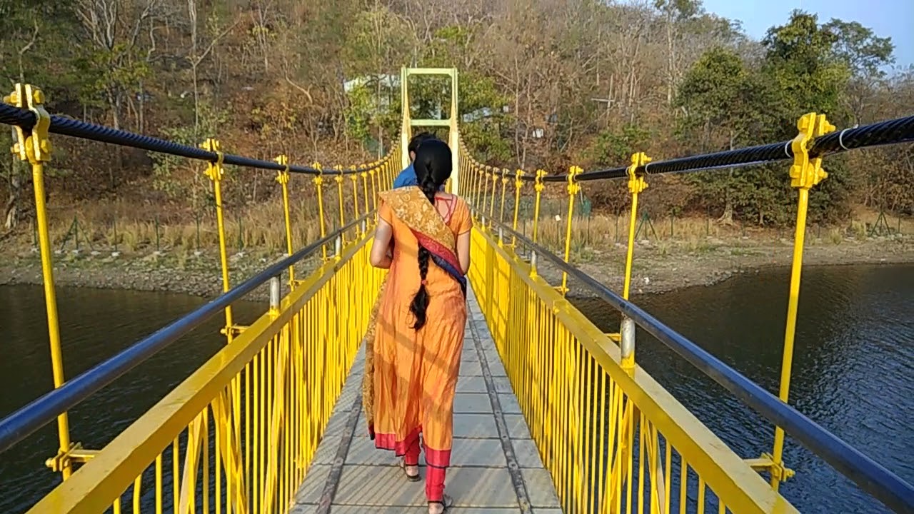 Laknavaram lake - suspension bridge full view, Telangana tourism Warangal.