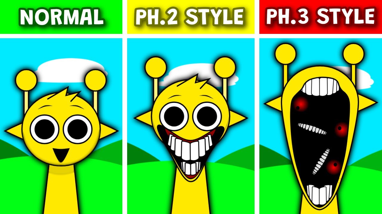 Sprunki Normal VS Phase 2 Style VS Phase 3 Style | PHASES SWAP | DAYLIGHT Version