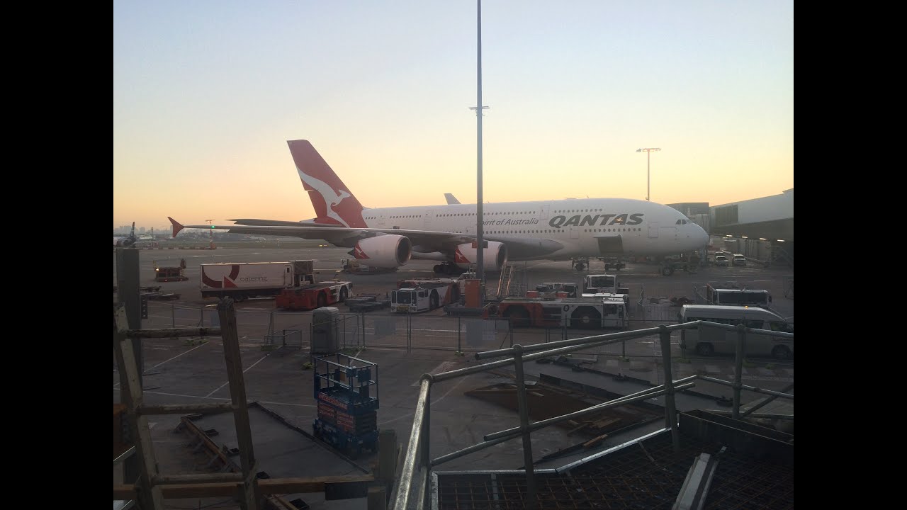 Trip Report: Qantas A380-800, Take-off and landing, DFW to SYD, VH-OQE, 