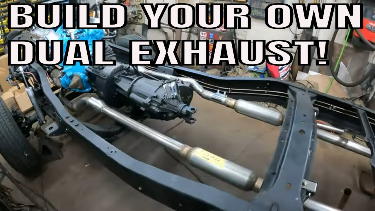 Building custom dual exhaust:  1980 Dodge W200 Restoration