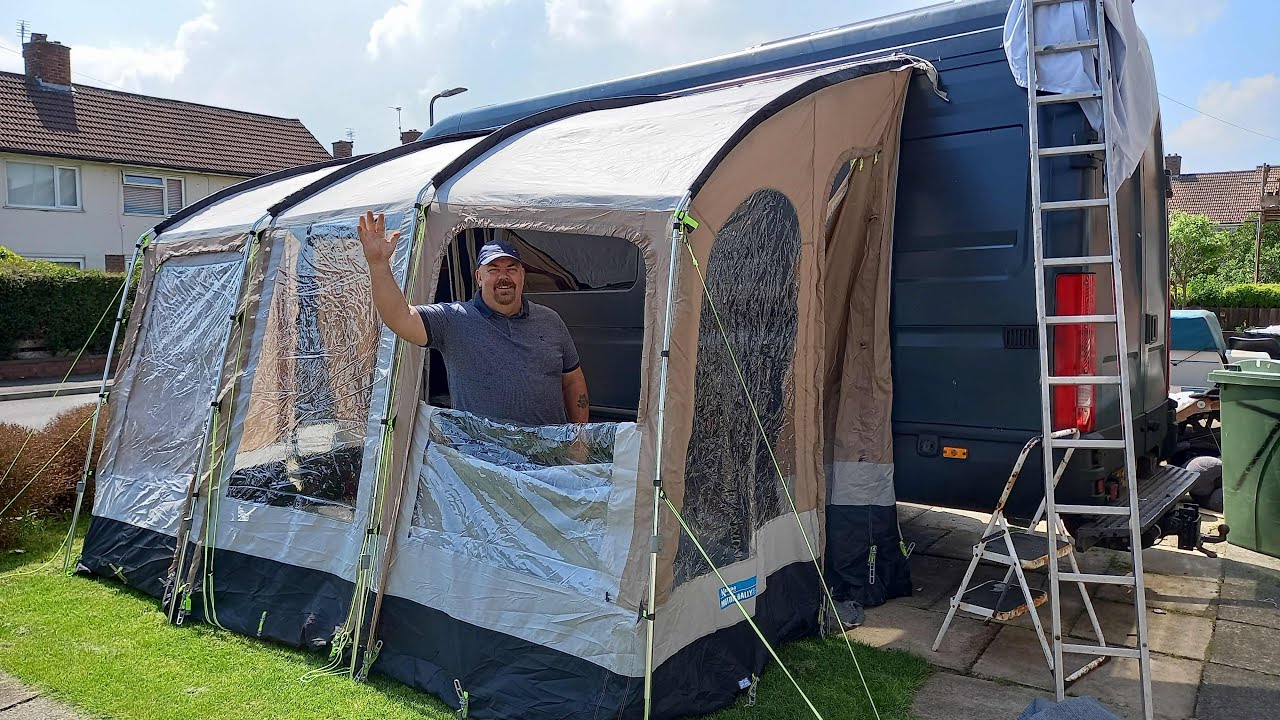 # 23 Fitting an awning rail and awning to the Iveco Daily camper van