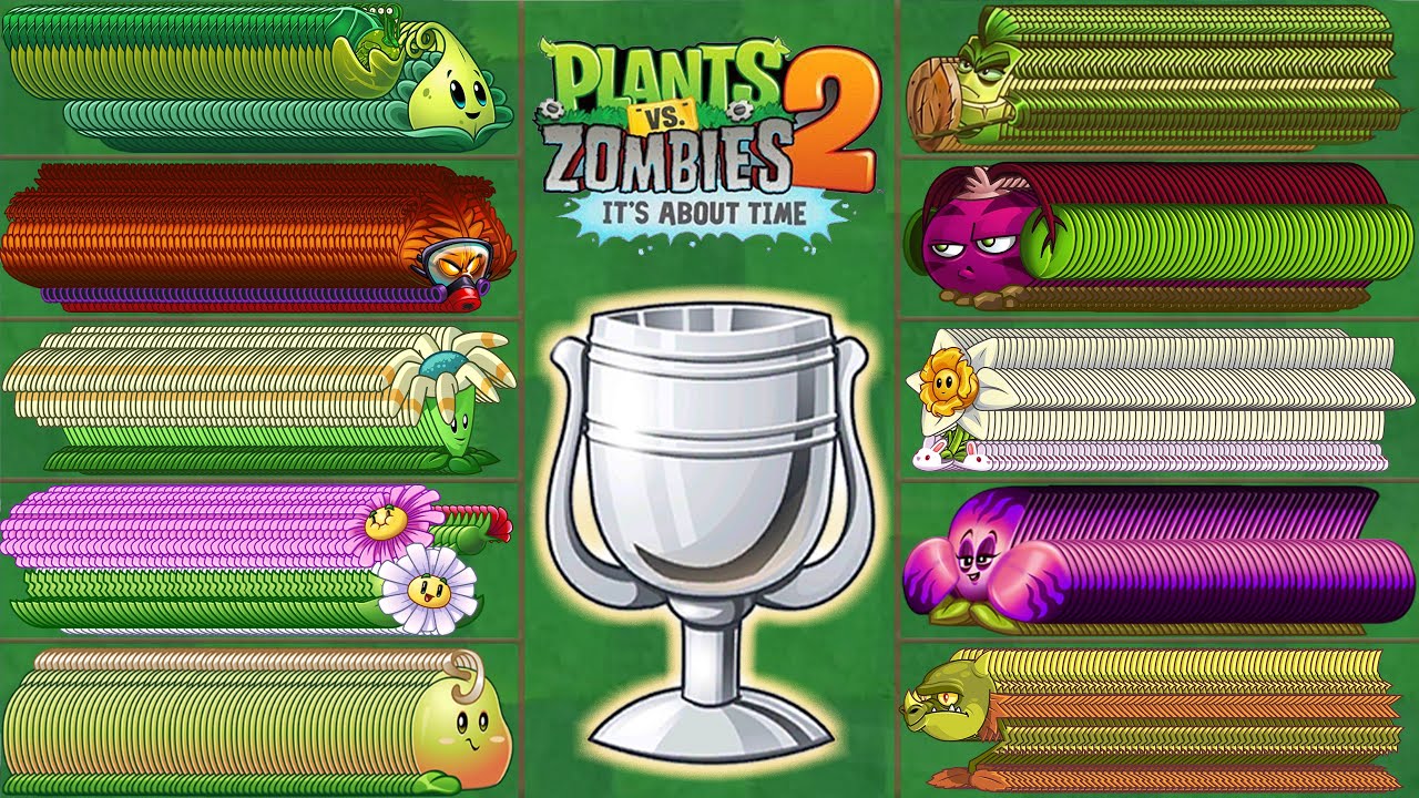 PvZ 2 Tournament - 60 Plants vs 100 Zombies - Who is strongest? Plants vs Zombies 2
