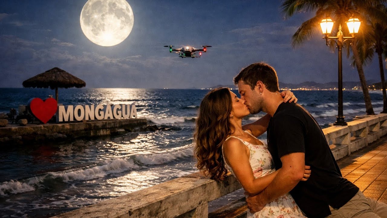 Maikdrones vôo noturno noite de Lua cheia em Mongaguá litoral sul sp Brasil 😍🤩😎😘5/2/26