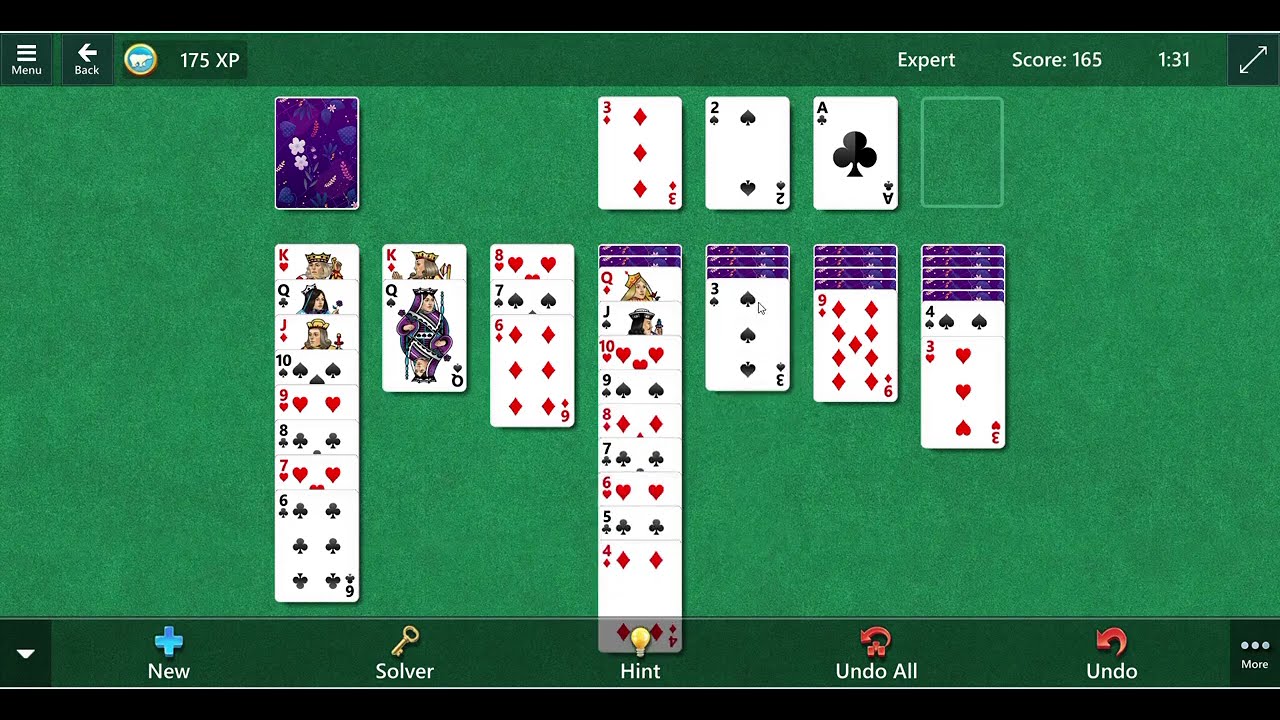 Microsoft Solitaire, Expert, Mar. 1, 2026
