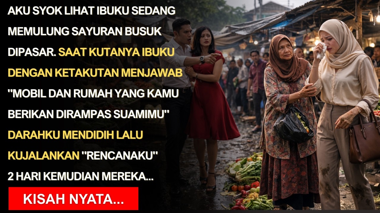 AKU SYOK ..! IBUKU MULUNG SAYUR BUSUK DIPASAR SETELAH DIUSIR SUAMIKU - BALASANKU BIKIN DIA...