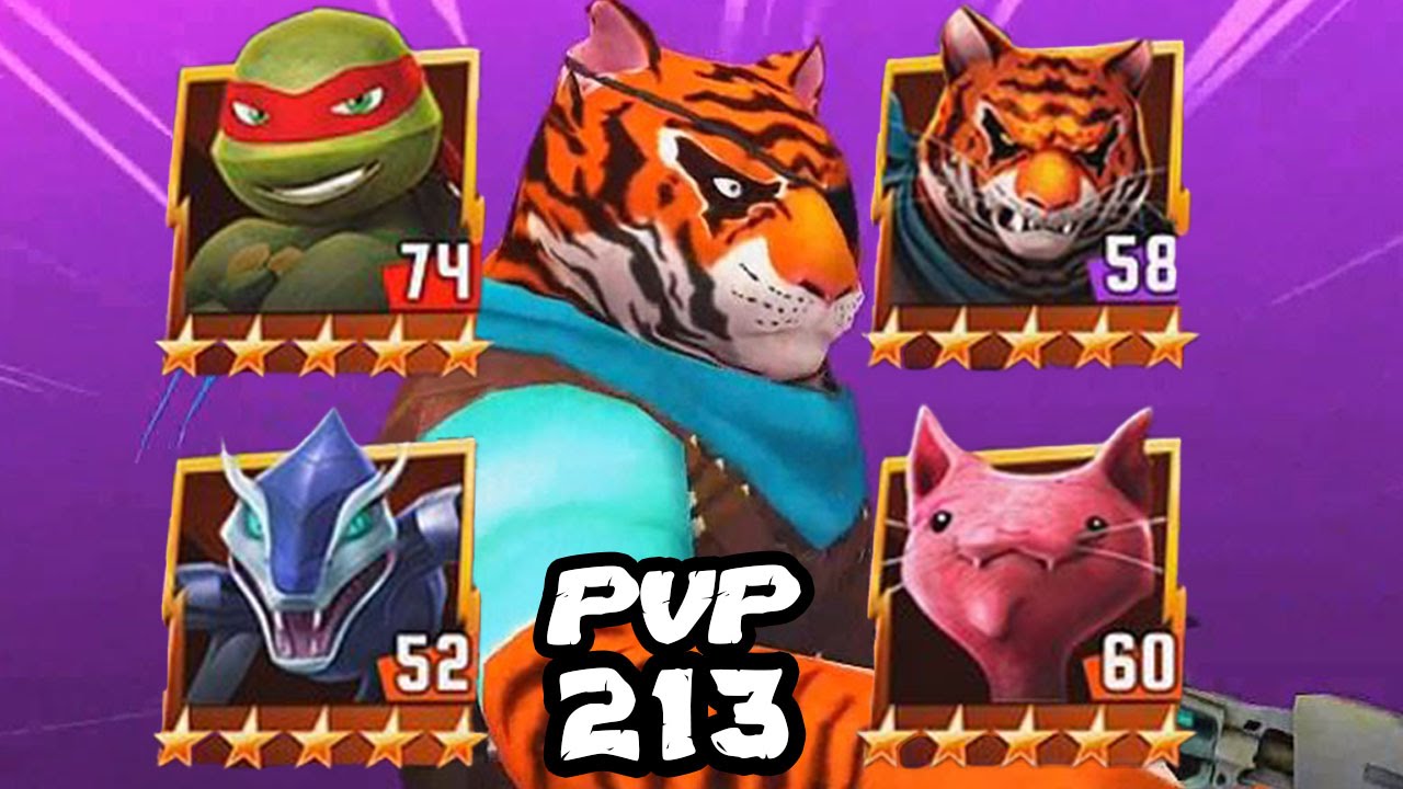 TMNT Legends PVP 213 (Tiger Claw, Karai Serpent, Ice Cream Kitty, Raphael Legend)