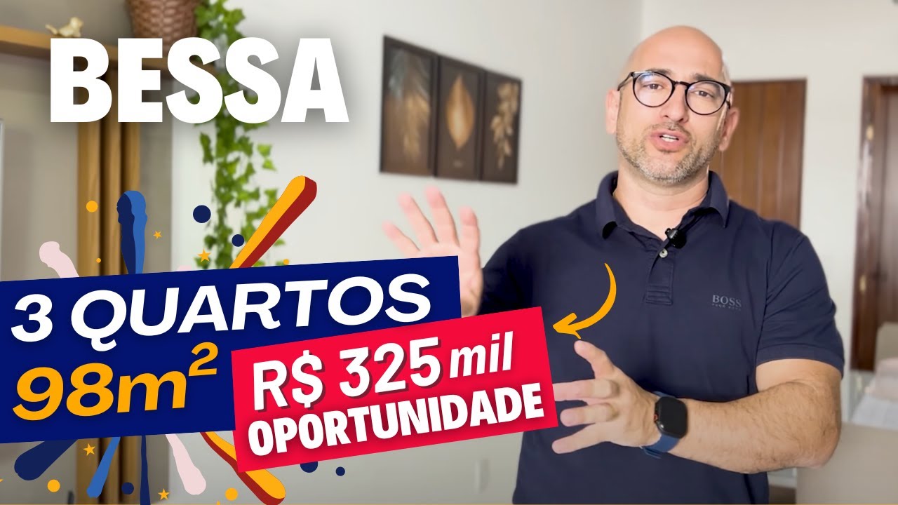 Apartamento AMPLO no BESSA 3 quartos 98m2 R$ 325 MIL
