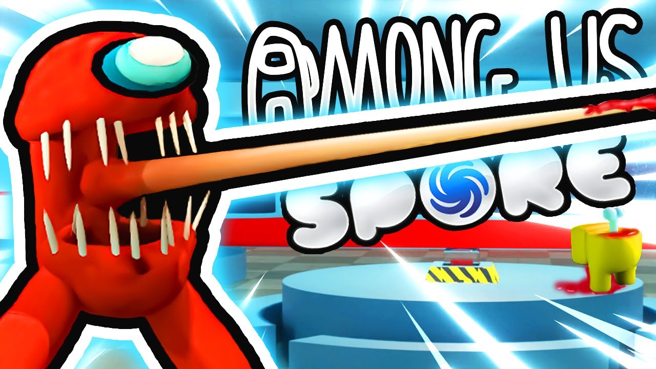 AMONG US y sus MASCOTAS CAPTADOS en CAMARA en SPORE 😋 | CREANDO PESADILLAS