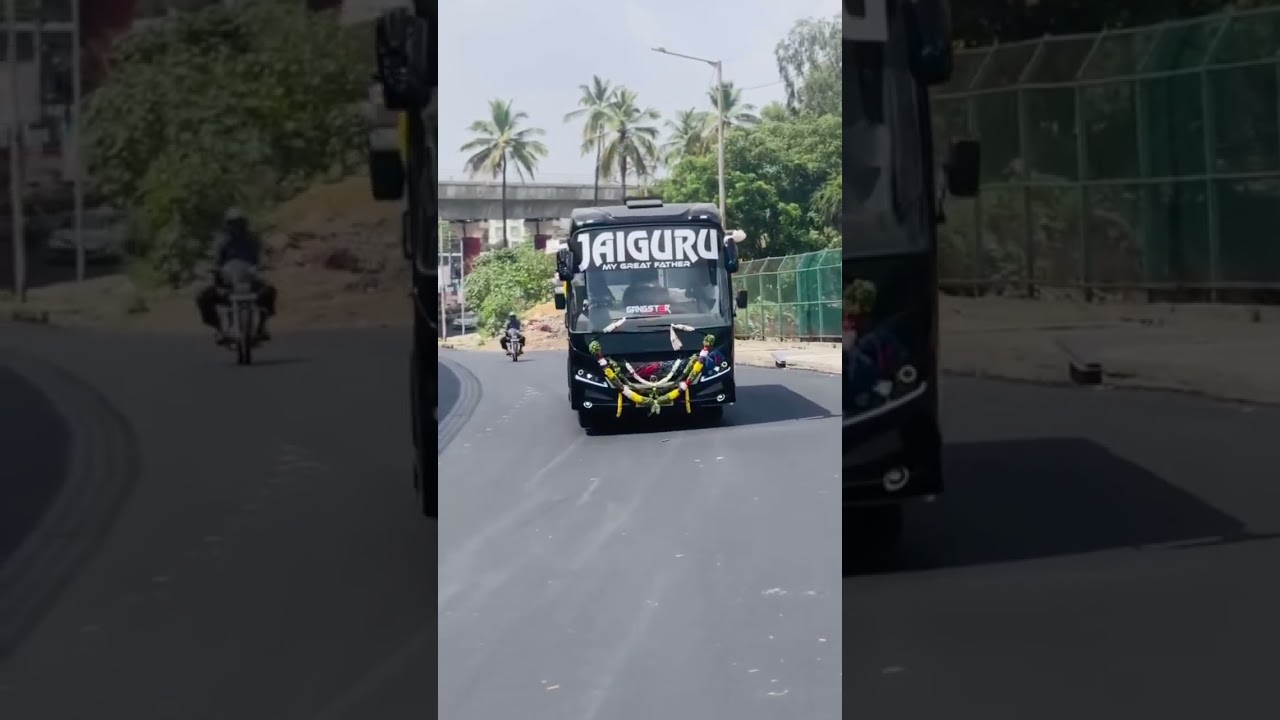 JAI GURU HOLIDAYS Jinn 💚🖤 GANGSTER 🖤❤️#shorts #jaiguruholidays #tourist Bus#zedastra