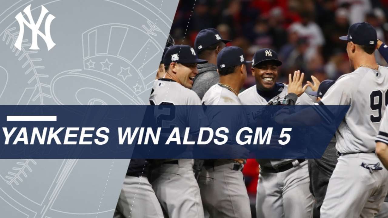 See the Yankees close out the 9th inning to clinch the ALDS