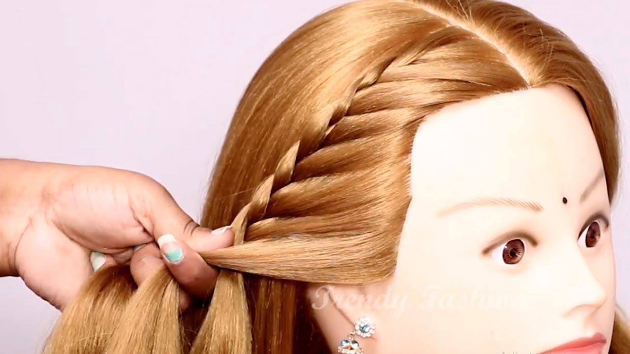 Unique messy braid hairstyle for party | latest hairstyle | no heat hairstyles | trendy hairstyles