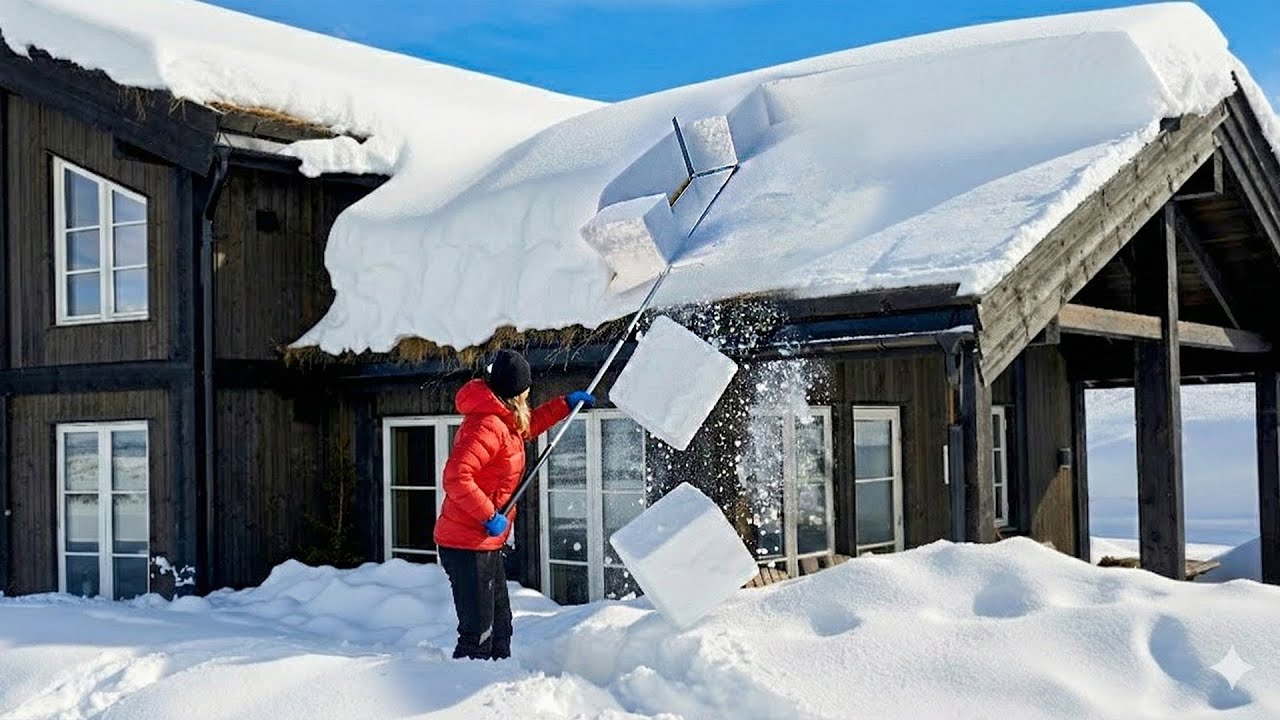 Idiot Snow Removal: Massive Roof Avalanche | Extreme Dangerous Plow Truck Fails #9