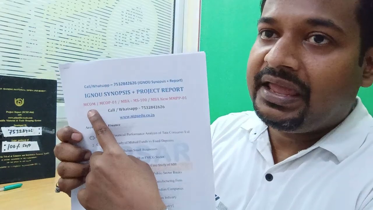 IGNOU MCOM & MBA Topic Selection and Synopsis Idea 🤙 7532842626 MCOP- 01 #IGNOUMBA #ignousynopsis