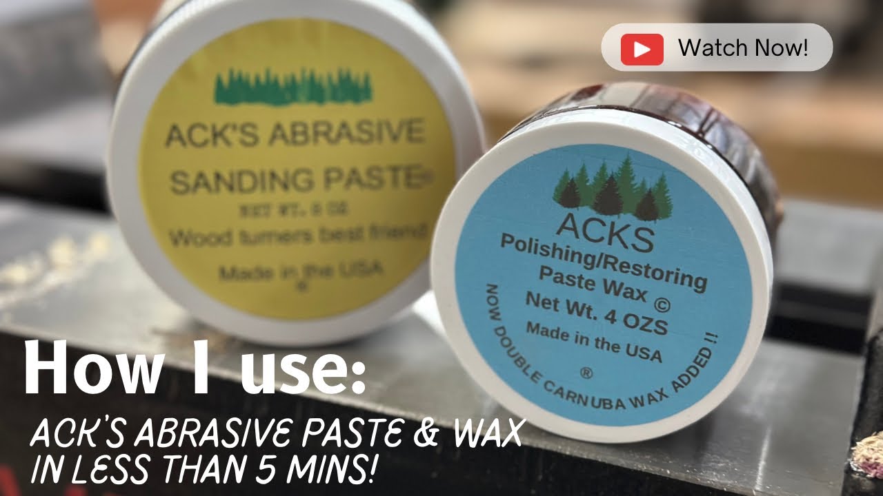 Learn how I use Ack&rsquo;s Abrasive Paste in less than 5 minutes! | wood turning | wood finishes